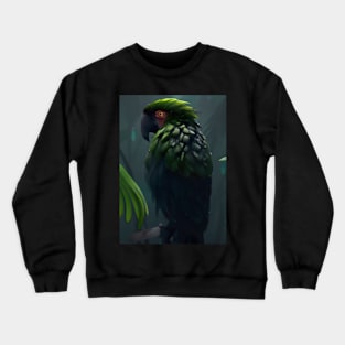 Green Jungle Bird Crewneck Sweatshirt